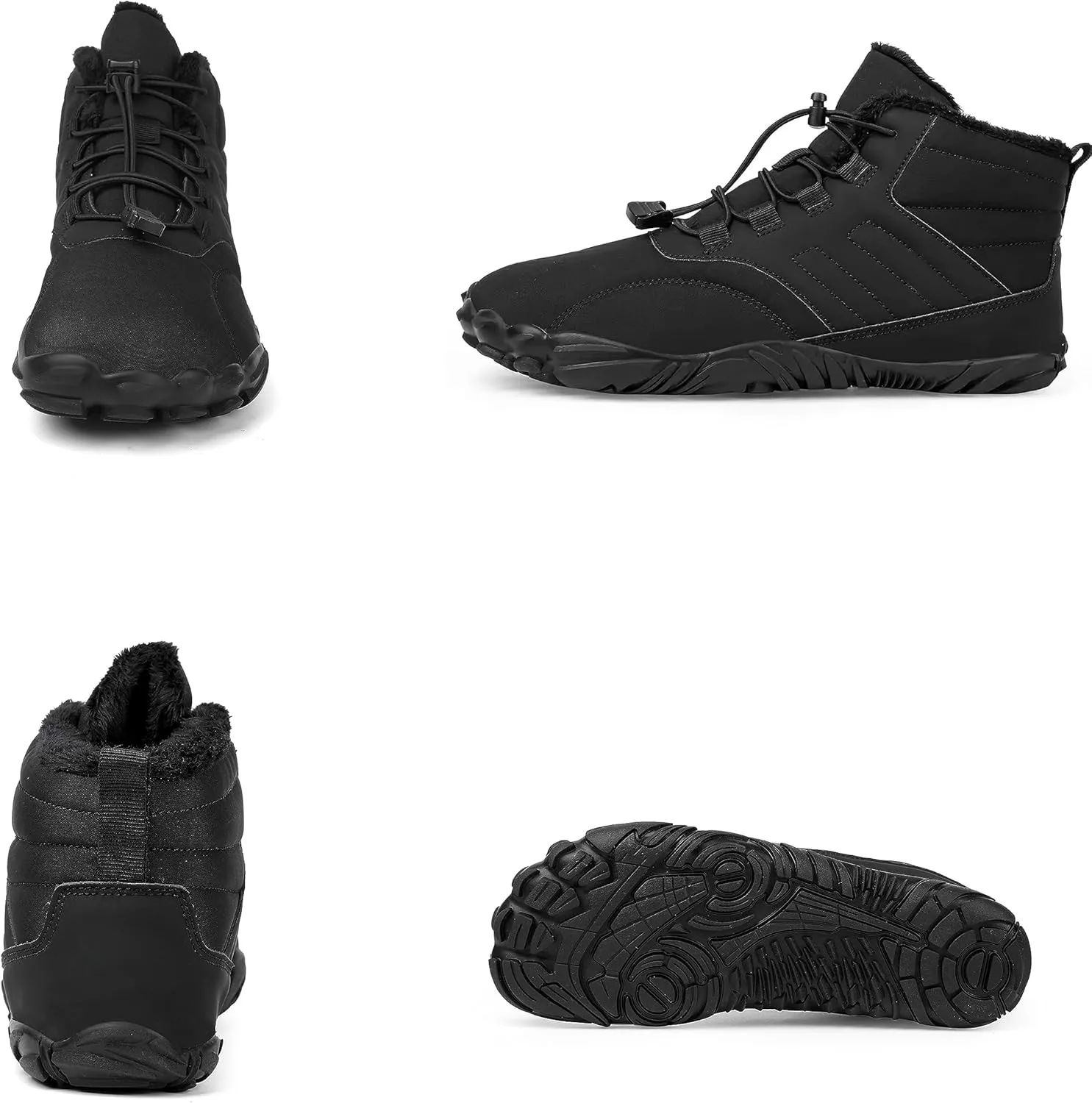 Barefoot Shoes Men Women Wide Toe Box Winter Cross Trainer Minimalist Zero Drop Sole Cotton Boots Sneakers