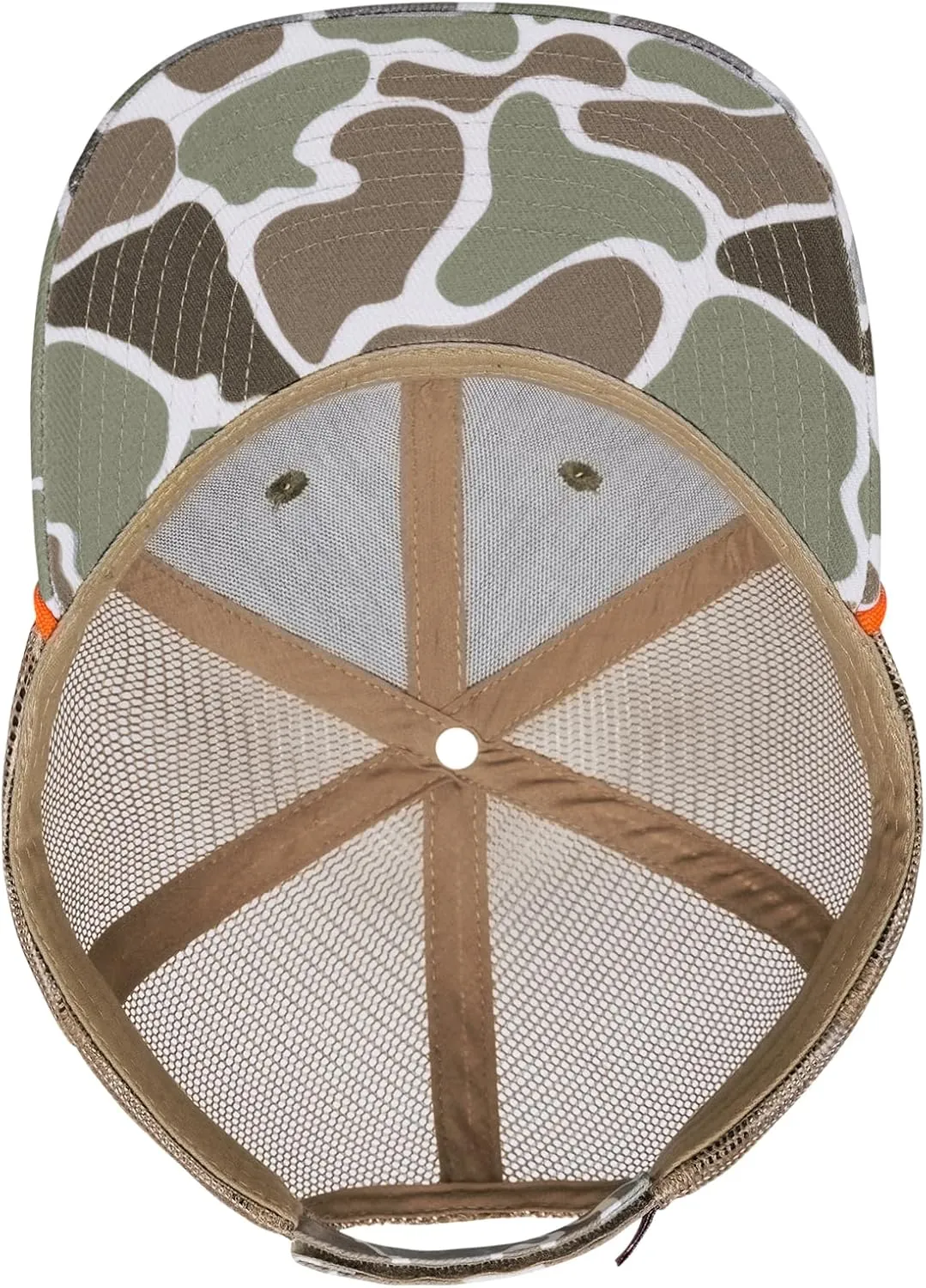 BASSDASH Camo Rope Trucker Hat Adjustable Embroidered Baseball Cap Mesh Back for Duck Deer Hunting Fly Fishing Camping