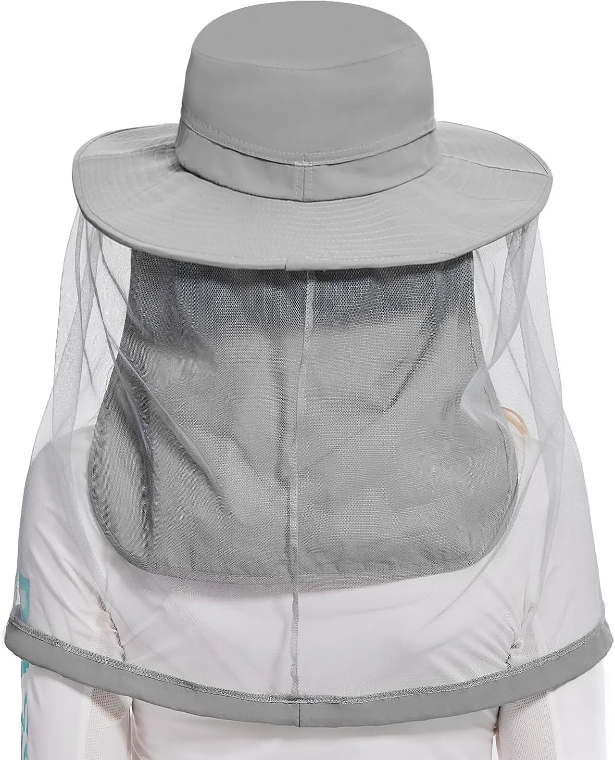 BASSDASH UPF 50  Mosquito Net Hat with Stowable Neck Flap for Men Women Outdoor Fishing Hiking Camping Gardening FH17
