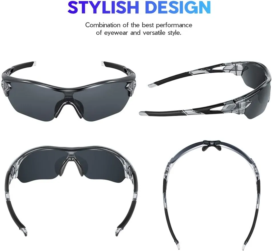 BEACOOL Polarized Sports Sunglasses for Men Women Youth Baseball Cycling Running Driving Fishing Golf Motorcycle TAC Glasses