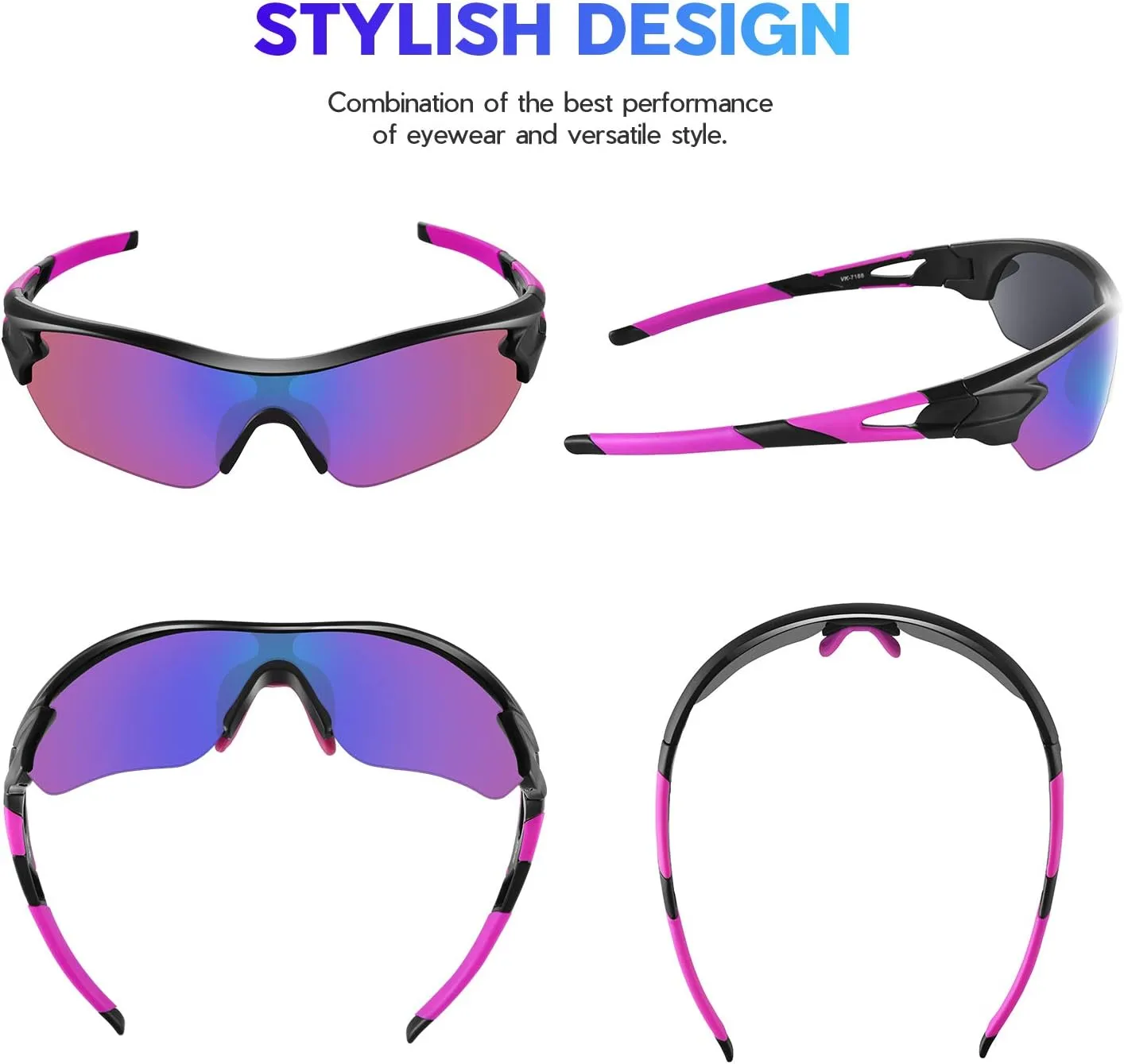 BEACOOL Polarized Sports Sunglasses for Men Women Youth Baseball Cycling Running Driving Fishing Golf Motorcycle TAC Glasses