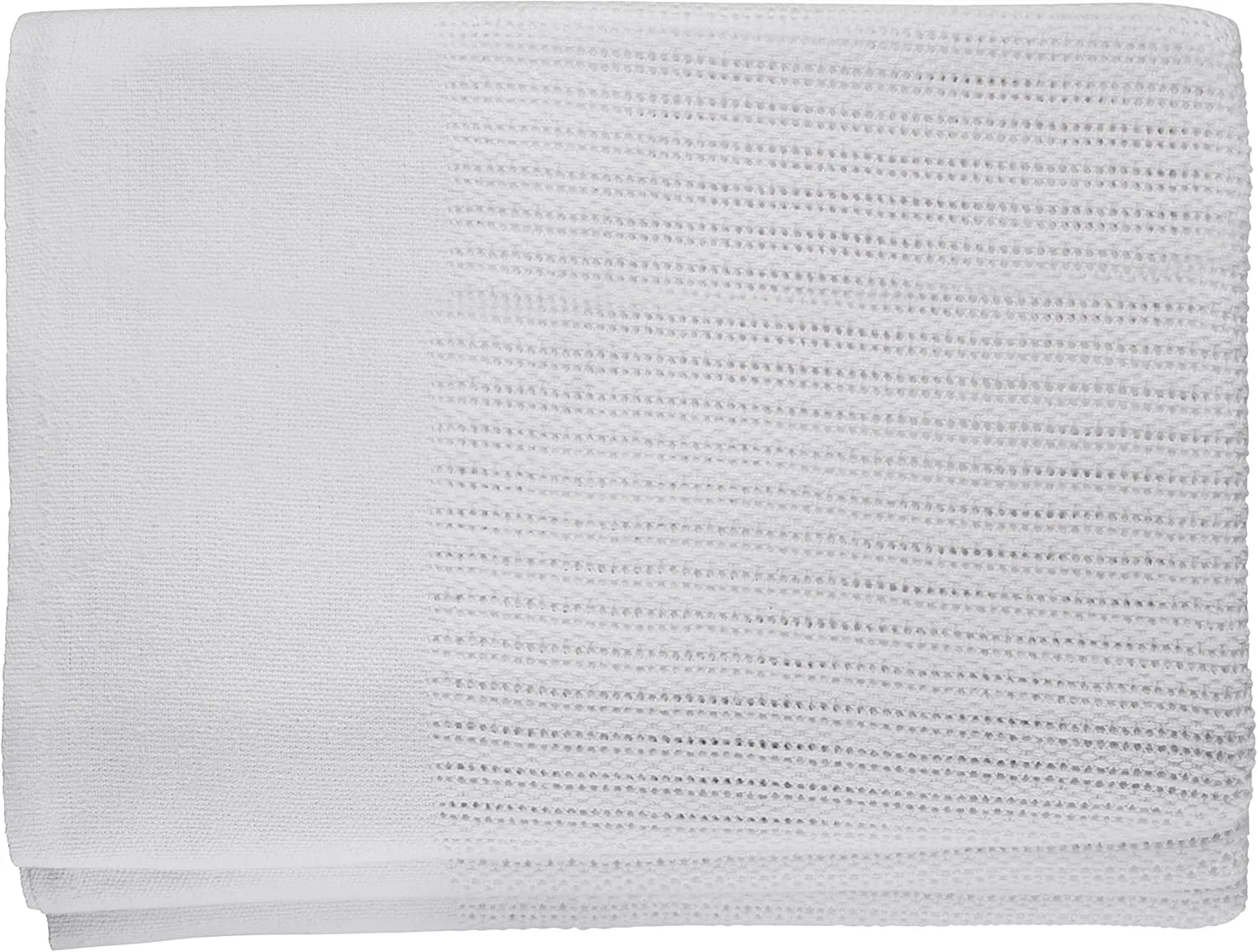 Beged 100% Cotton Thermal Blanket (Twin Size - 66x90) Open Weave Hospital Style Blanket, Lightweight and Breathable to Prevent Overheating, Soft and Comfortable, Hand and Machine Wash (1, White)