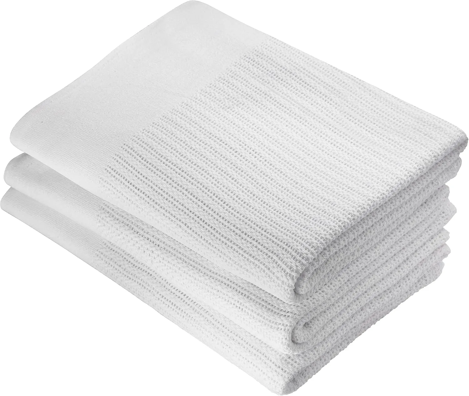 Beged 100% Cotton Thermal Blanket (Twin Size - 66x90) Open Weave Hospital Style Blanket, Lightweight and Breathable to Prevent Overheating, Soft and Comfortable, Hand and Machine Wash (1, White)
