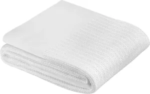 Beged 100% Cotton Thermal Blanket (Twin Size - 66x90) Open Weave Hospital Style Blanket, Lightweight and Breathable to Prevent Overheating, Soft and Comfortable, Hand and Machine Wash (1, White)