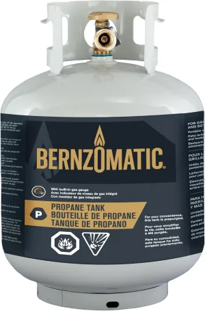 Bernzomatic 20 lb Grilling Propane Tank - with or Without Fuel Capacity Gauge - Made with Easy Threading and Durabond Coated for Durability - Made in The USA (with Gas Gauge)