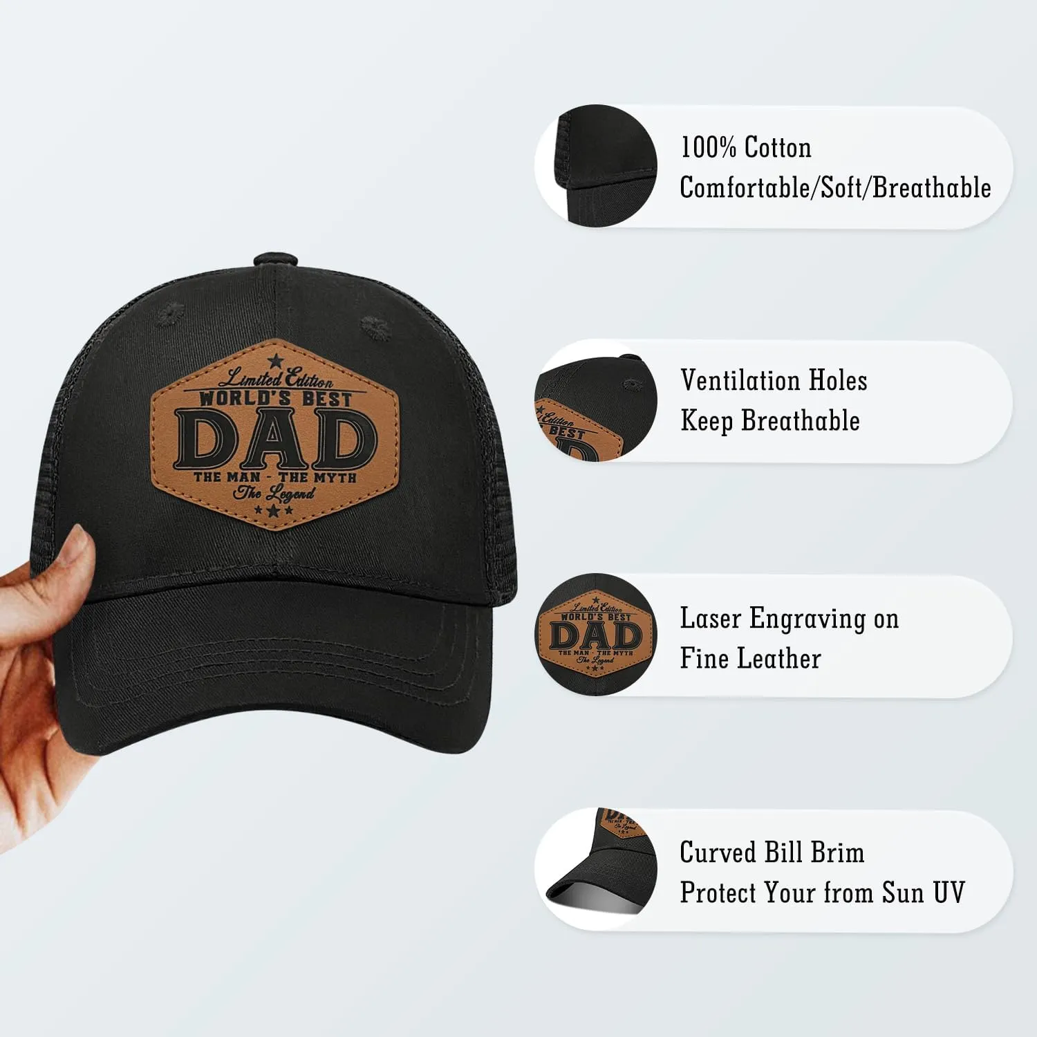 Best Dad Ever Mesh Hat from Daughter/Son
