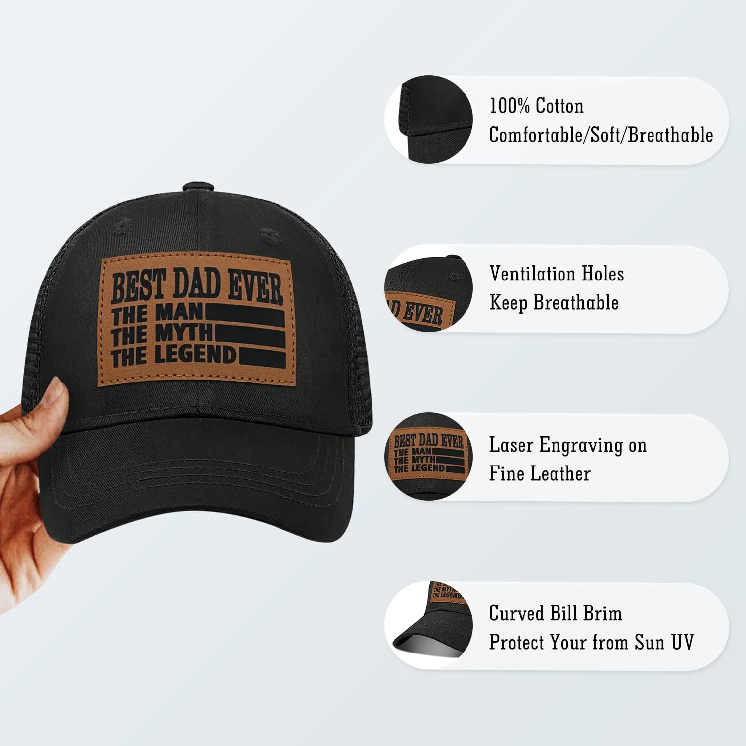 Best Dad Ever Mesh Hat from Daughter/Son