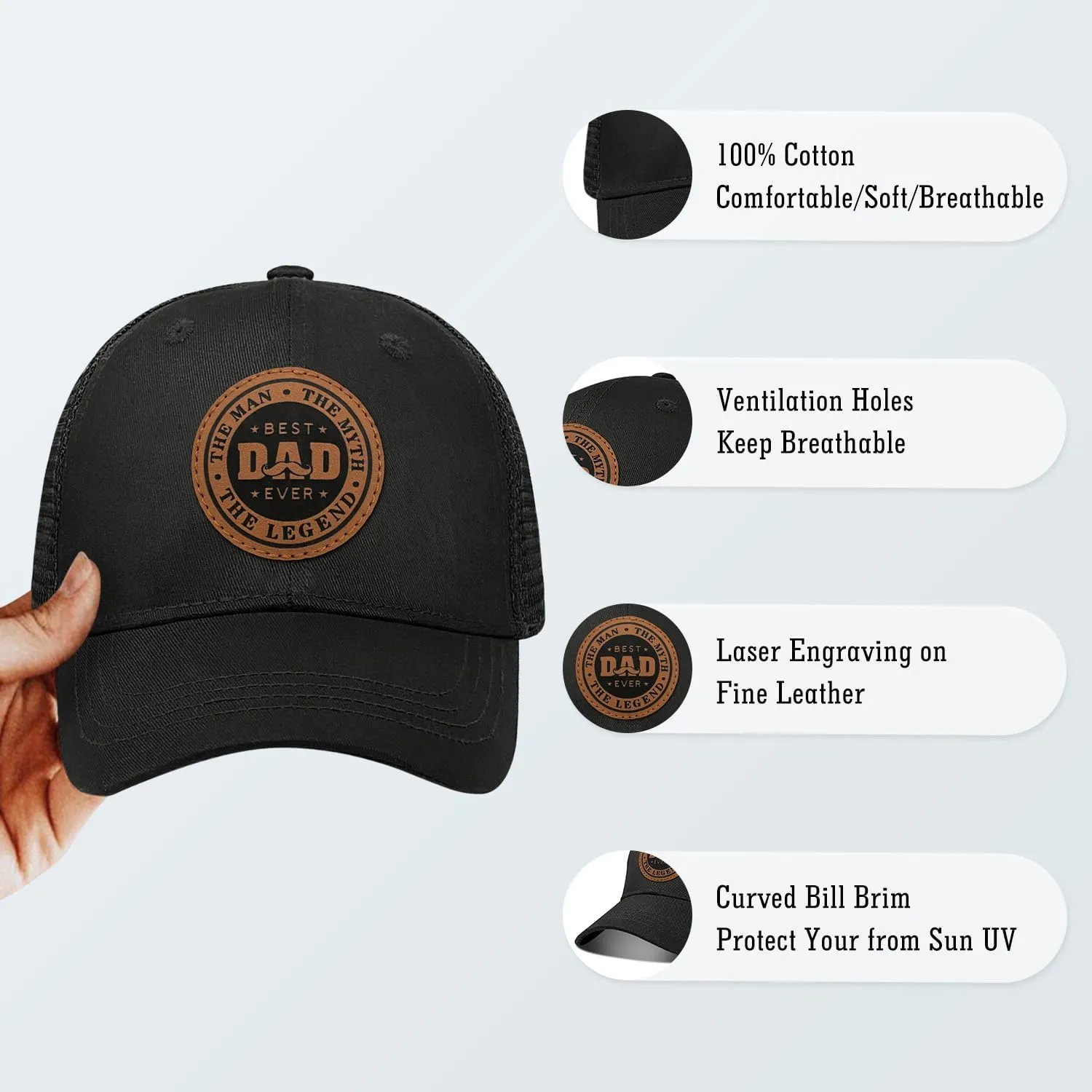Best Dad Ever Mesh Hat from Daughter/Son