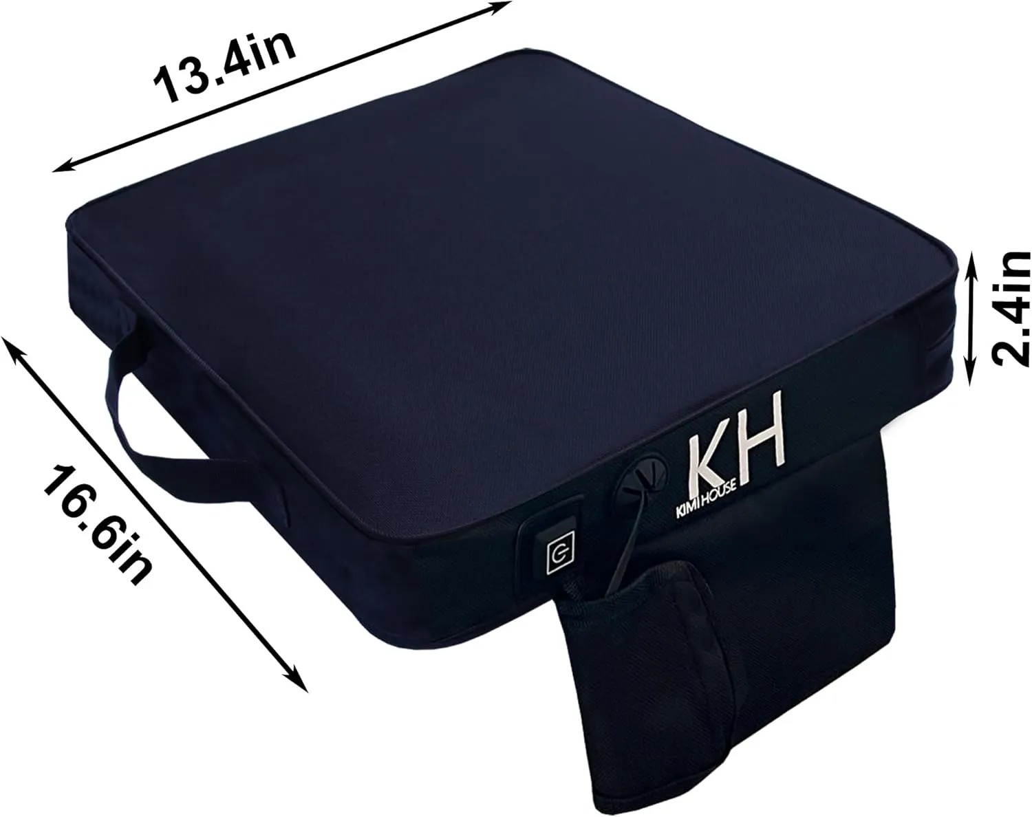 Black Stadium Seat Cushion 2 Pack, Boat Canoe Kayak Seat Cushion, Bleacher Seat Cushion, Portable and Extra Thick Cushion for Any Outdoor Events
