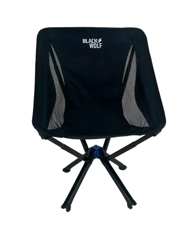 BlackWolf Quick Fold Lightweight Chair - Jet Black