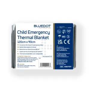Blue Dot Child Emergency Thermal Blanket (Pack of 25)