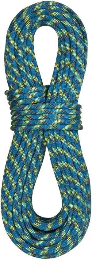 BlueWater Ropes 10.5mm Accelerator Double Dry Dynamic Single Rope (Blue/Black, 60M)