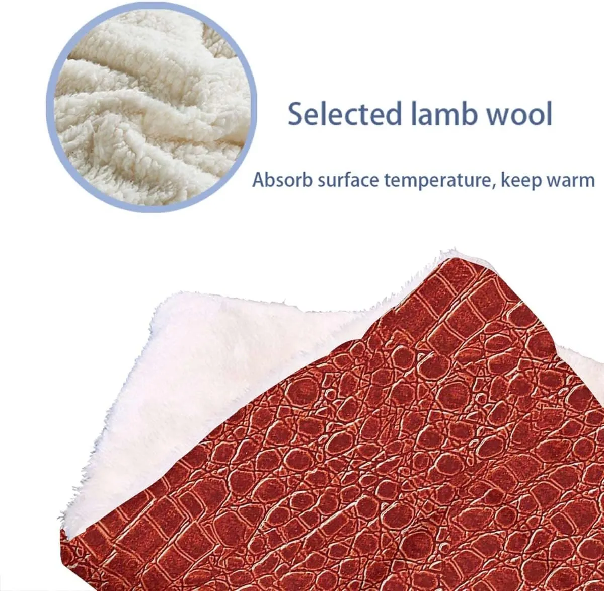 Brown Winter Warming Mattress for Dogs and Cats Crocodile Skin Designer Themed Art Self Heated Cat Bed & Dog Crate Mat Thermal Nap Mat Animal Print 25" x 35"