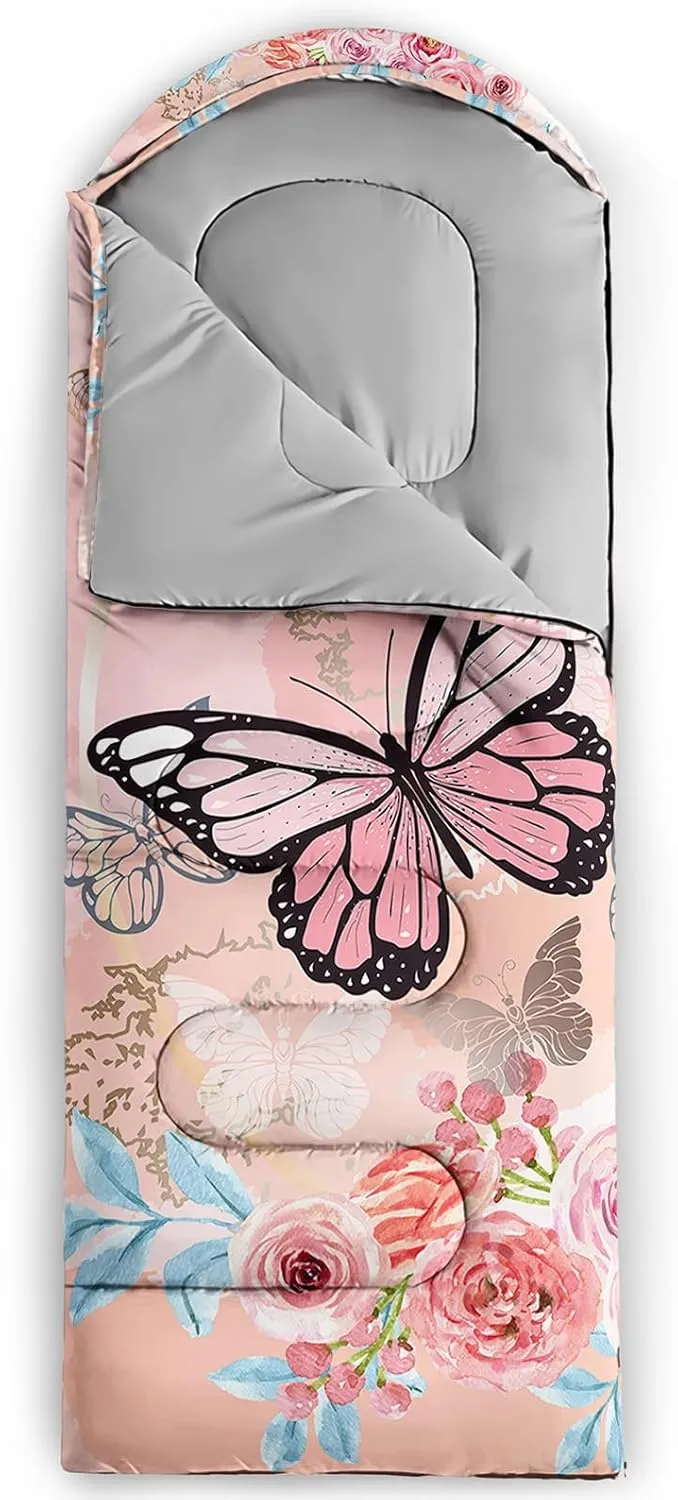 BSNTHO Camping Sleeping Bags,3 Season Warm & Cool Weather,Lightweight,Waterproof Sleeping Bags for Adults & Kids,Traveling,and Outdoors,Camping Gear Equipment