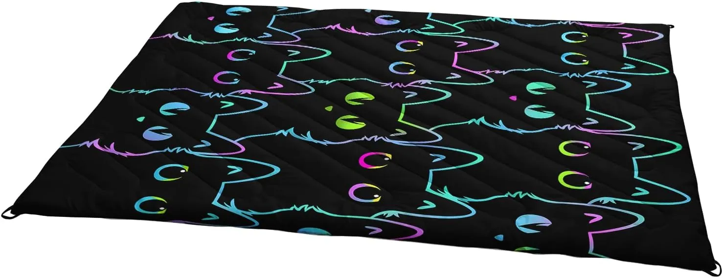 BSNTHO Cute Cartoon cat Lightweight Camping Blanket, a Lightweight and Fluffy Portable Outdoor Camping Blanket Suitable for Cold Weather Camping in Parks, Beaches, Camping, and Travel