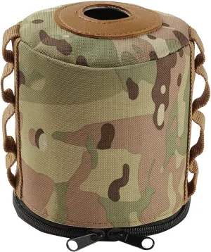 Butane Fuel Tank Cover, Gas Tank Protective Case, Mini Thermal Insulation Fuel Cylinder Storage Bag, Easy to Carry, Tank Accessories, for Outdoor Camping Cooking Supplies BBQ(L), camping gas tank