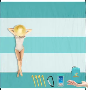 BYDOLL Nylon Beach Blanket Waterproof Sandproof Oversized 10'x9' Suits 1-8 Adults Sand Free Extra Large Blanket Lightweight Soft Picnic Mat for Beach Travel Camping