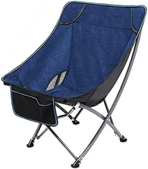 Camp Chair Lounger Camping Stools High Back Chair Portable Fishing Chairs with Storage Backpack,Camping Folding Chair/Blue-A