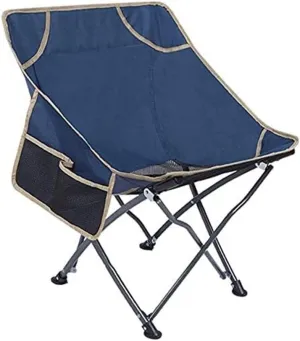 Camp Chair Lounger Camping Stools High Back Chair Portable Fishing Chairs with Storage Backpack,Camping Folding Chair/Blue-B