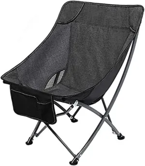 Camp Chair Lounger Camping Stools High Back Chair Portable Fishing Chairs with Storage Backpack,Camping Folding Chair/Grey
