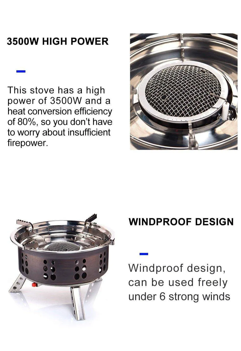 Camping 3500W Gas Stove Heater