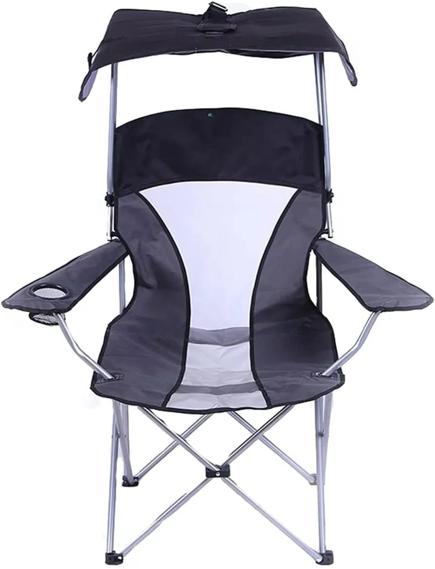 Camping Chair Camp Chair Portable Wild Fishing Chair Mesh Folding Mesh Canopy Shade Chair Sunshade Seat with Armrest for Sunbathing On The Beach s Outdoor Fishing Chair