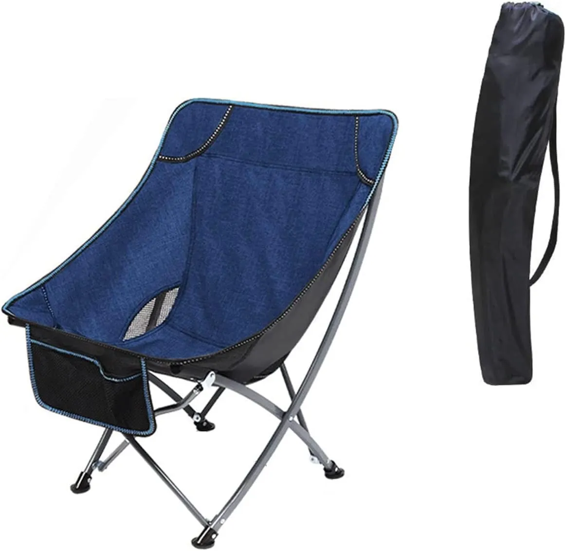Camping Chair Camp Chair Portable with Mesh Side Pocket Backrest Stool Camping Backpacking Chair for Fishing Beach Travel Picnic s Outdoor Fishing Chair