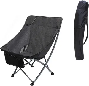 Camping Chair Camp Chair Portable with Mesh Side Pocket Backrest Stool Camping Backpacking Chair for Fishing Beach Travel Picnic s Outdoor Fishing Chair