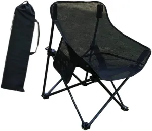 Camping Chair Folding Chair Breathable Outdoor Furniture Stable with Storage Bag for Adults for Travel BBQ Garden Backpacking, Black