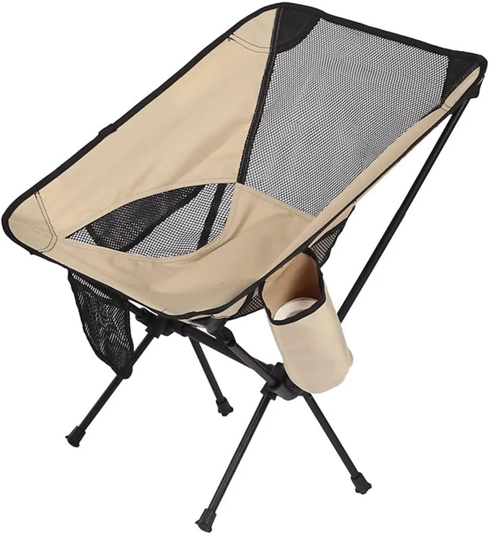 Camping Chair Folding Chair Portable Chair Outdoor Aluminum Alloy Folding Chair Portable Beach Ultralight Fishing Stool Lightweight Compact Camping Backpack Chairs Camping Chairs for Adults