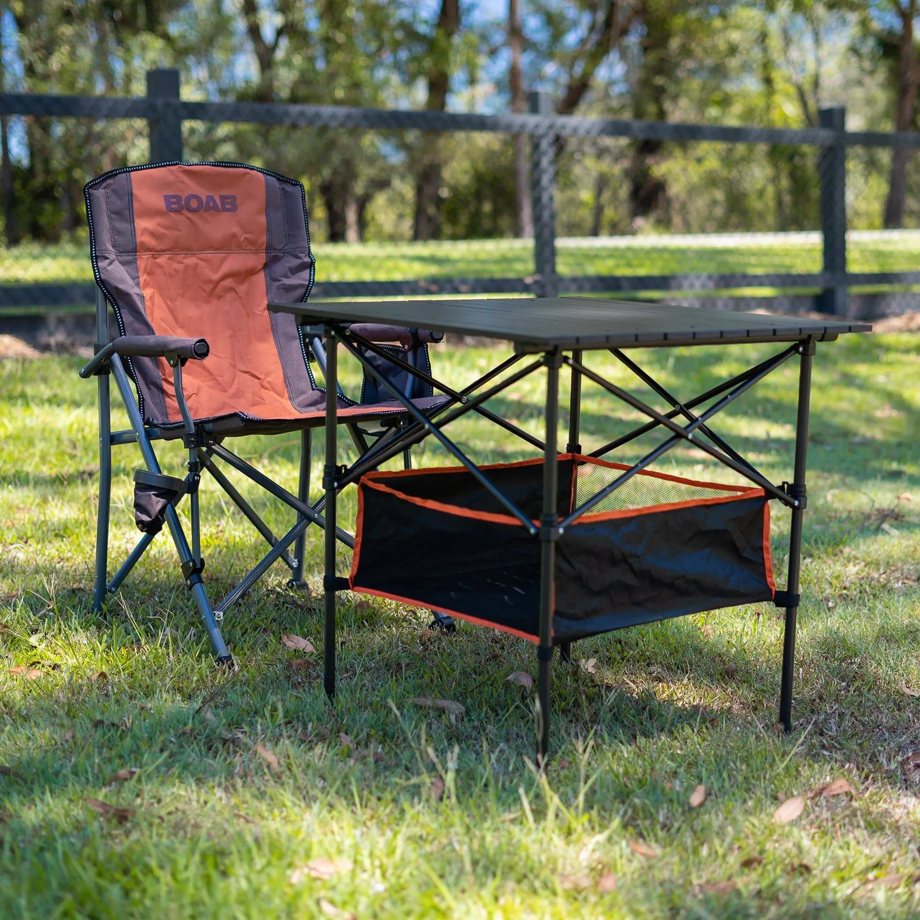 Camping Chair Folding Orange by BOAB