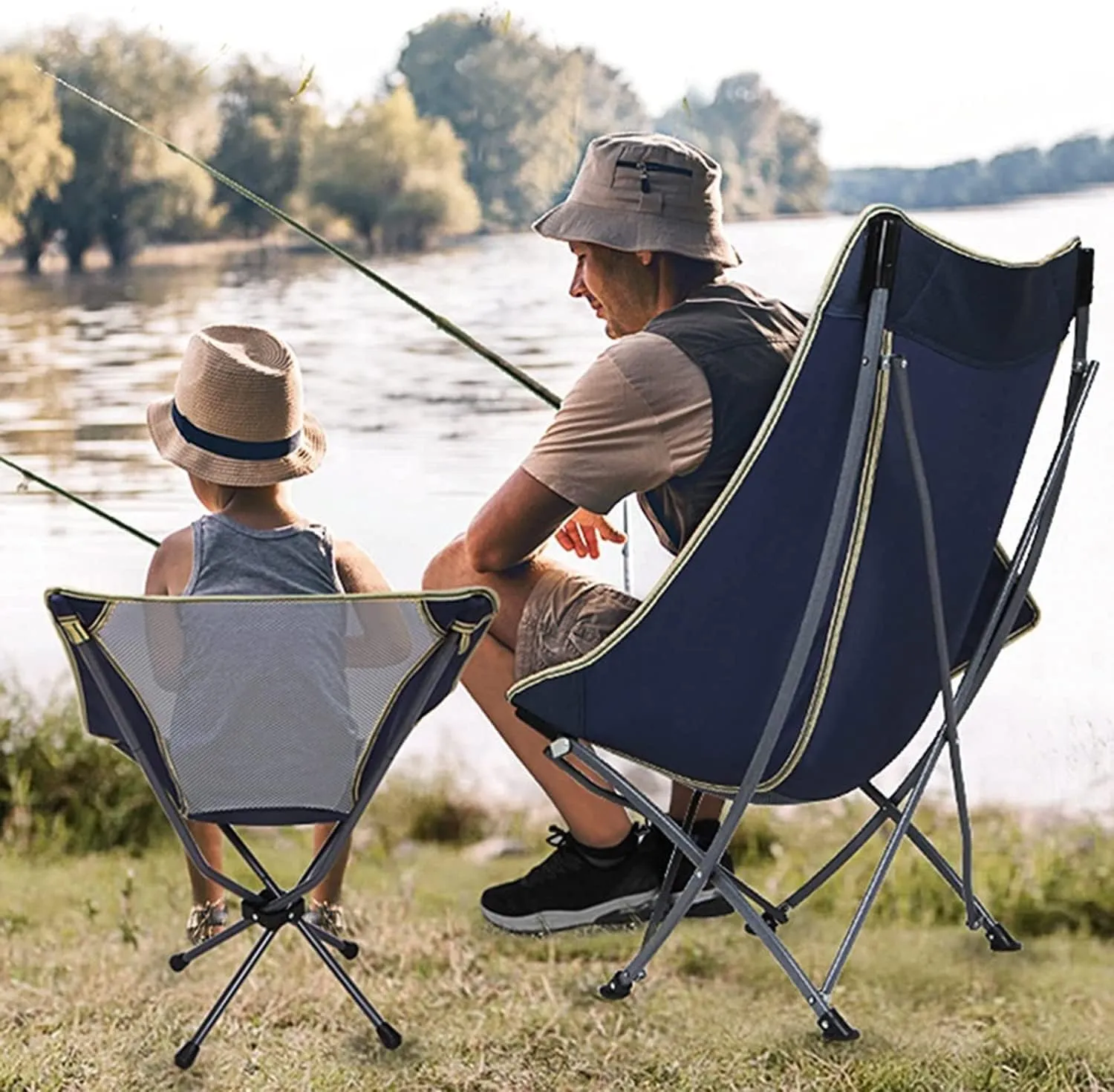 Camping Chair Outdoor Chair Foldable Chair Ultralight Folding Camping Chair With Backrest Leisure Beach Seat With Mesh External Hanging Bag Portable Backpack Chair Folding Camping Chair ( Color : B )