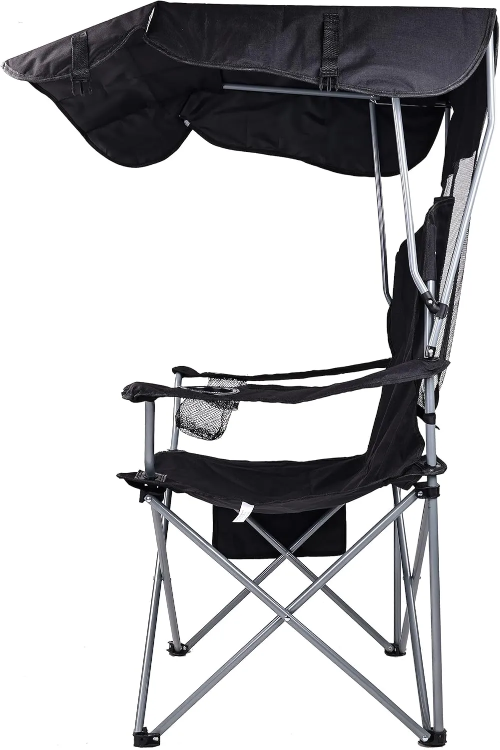 Camping Chair, Portable Folding Outdoor Chair with Arms, Cup Holder and Carry Bag