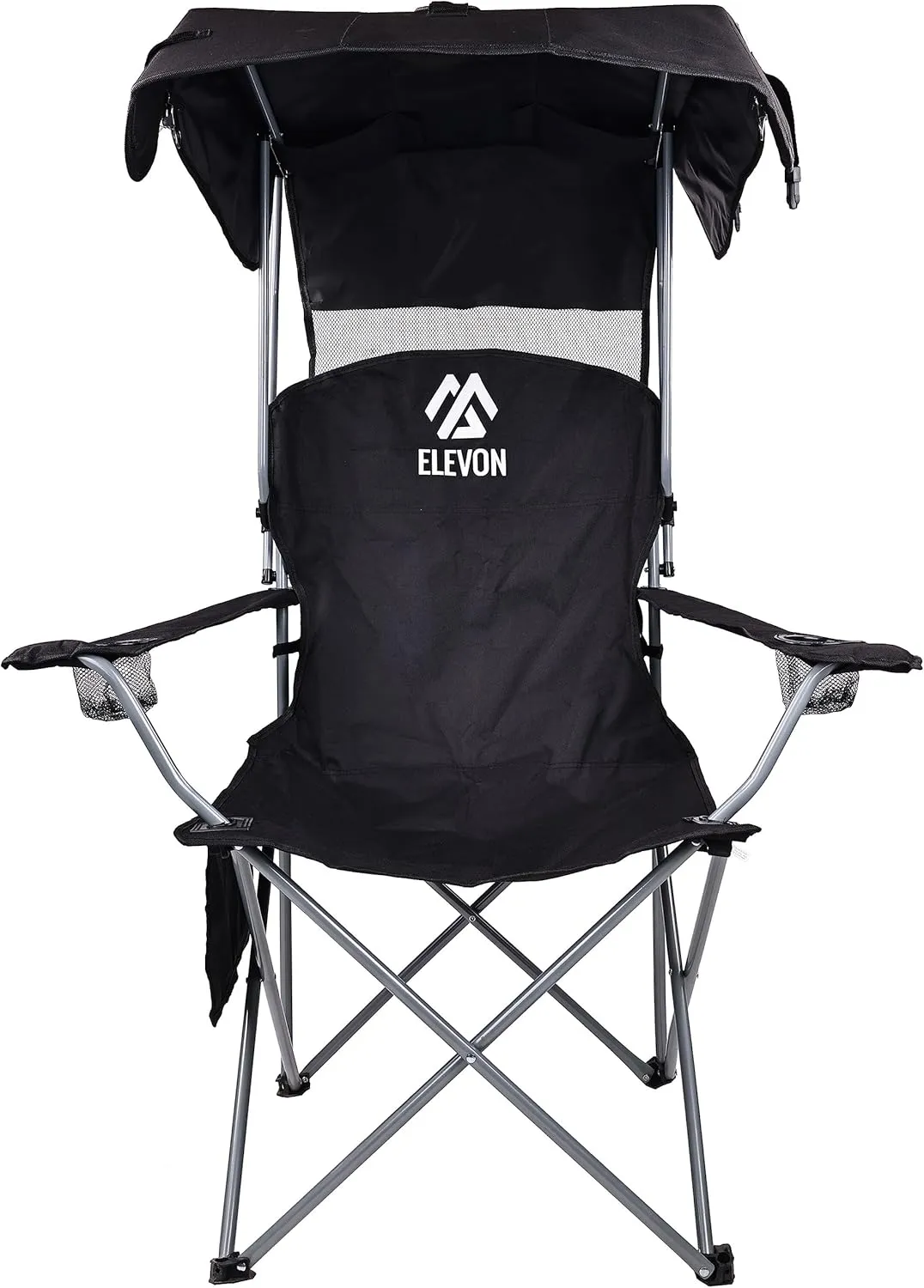 Camping Chair, Portable Folding Outdoor Chair with Arms, Cup Holder and Carry Bag