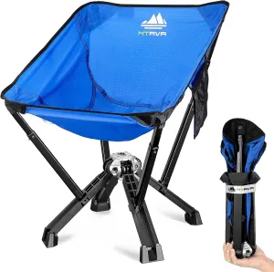 Camping Chairs for Adults, Supports 600 Lbs Lightweight Folding Camping Chair, Collapses to Size of Water Bottle Portable Camping Chair for Outdoor, Beach, Lawn, Travel, Picnics