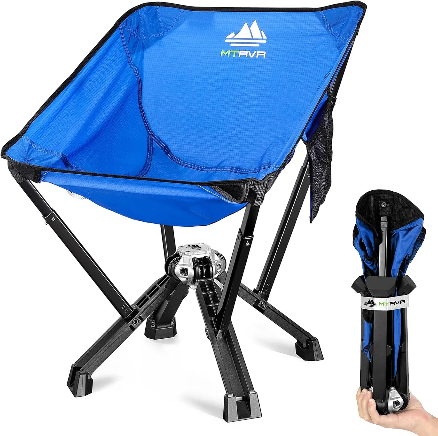 Camping Chairs for Adults, Supports 600 Lbs Lightweight Folding Camping Chair, Collapses to Size of Water Bottle Portable Camping Chair for Outdoor, Beach, Lawn, Travel, Picnics
