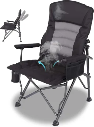 Camping Chairs,Adjustable Backrest Chair,Oversized Lawn Chair Supports 350lbs,Out Door Folding Chairs with Side Pockets and Cup Holder,Ideal for Beach,Fishing,Camping,Patio Relaxation