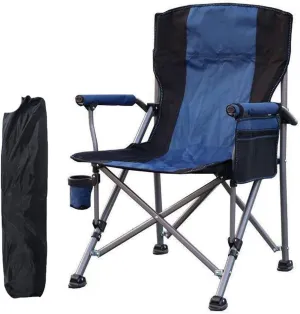 Camping Chairs,Portable Metal Chair Stool Folding Outdoor Large Beach Chairs with Cup Holder Carry Bag for Outside