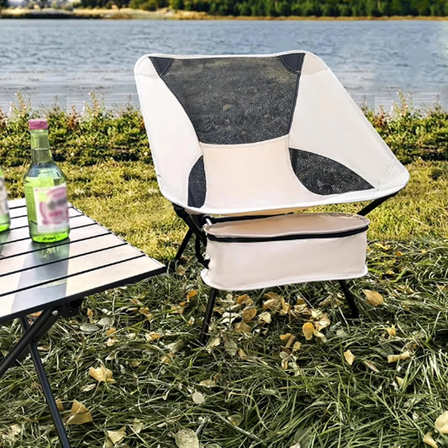 Camping Folding Chair, Fold Out Chair, Firm Support, Breathable and Durable, with Storage Bag, Suitable for Camping, Beach, Picnic, Hiking, Fishing and Traveling(Green,Large)