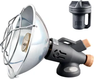 Camping Heater, Adjustable Gas Saving Tent Heater with Control Valve, Rapid Heating Compact and Portable Propane for Camping, Hiking, Fishing, Grey