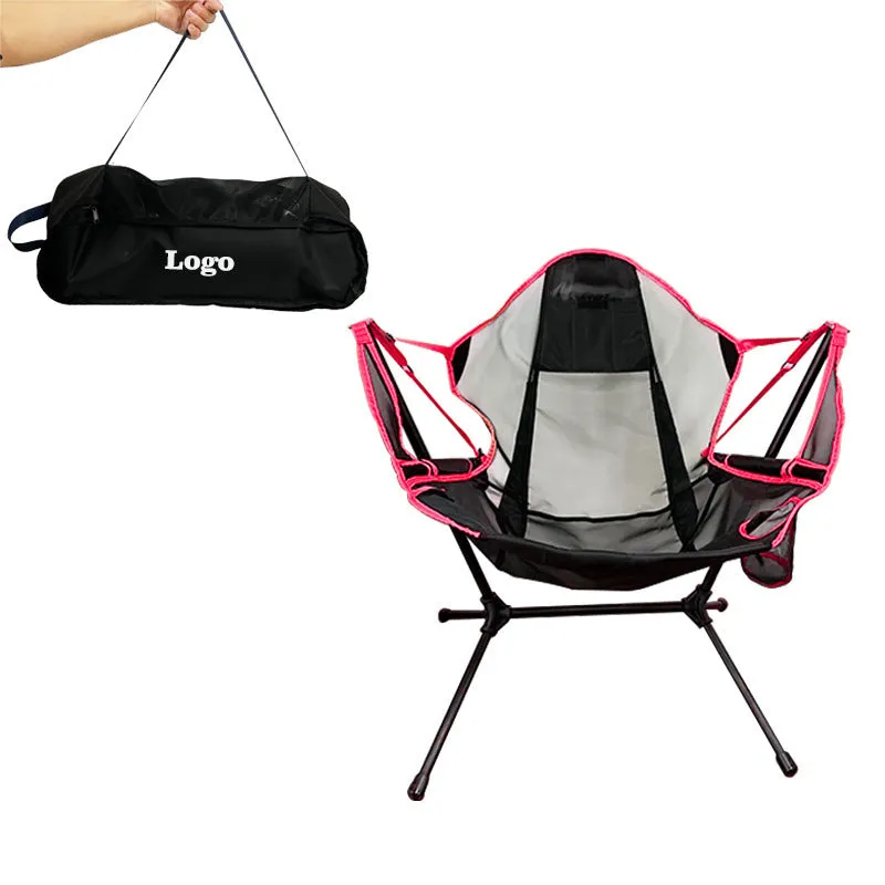 Camping Leisure Beach Aluminum Alloy Folding Rocking Chair