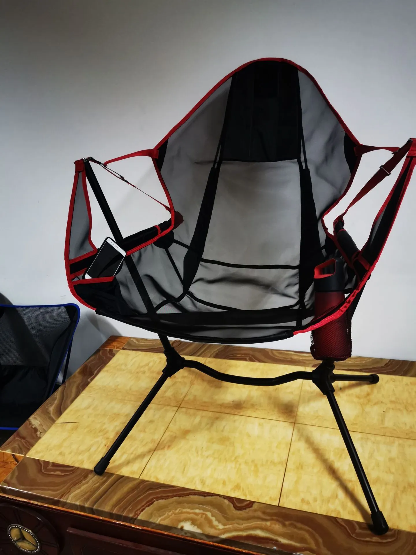Camping Leisure Beach Aluminum Alloy Folding Rocking Chair