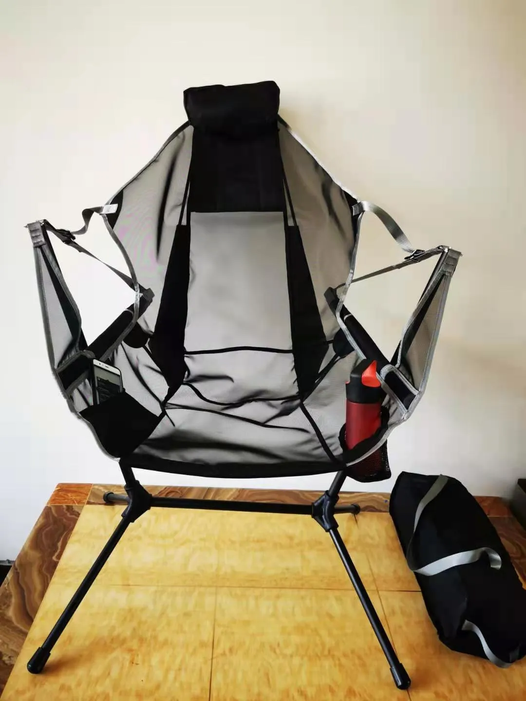 Camping Leisure Beach Aluminum Alloy Folding Rocking Chair