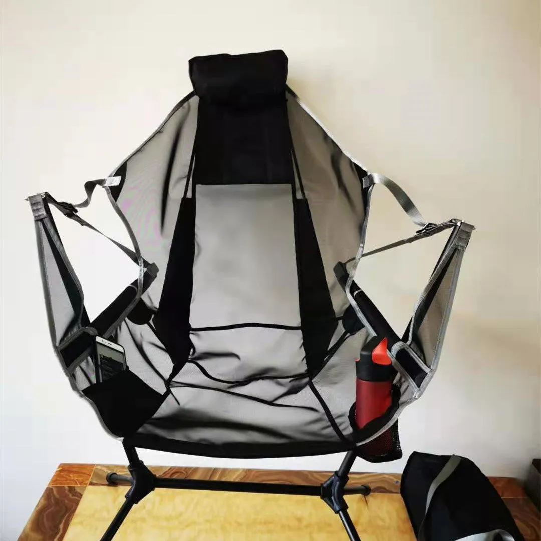 Camping Leisure Beach Aluminum Alloy Folding Rocking Chair