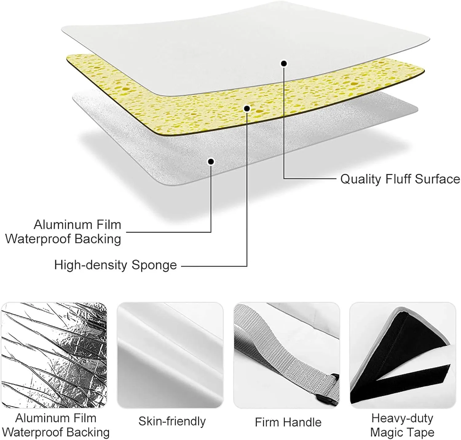 Camping Outdoor Foldable Blanket, Lightweight Boss Lady White Black Picnic Mat for Park Travel Grass Beach Camping Accessories