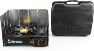 camping stove BDZ-155A CSA listed, powerful heat output with brass burner, equipped windproof shield, butane fuel sinle burner camp stove. Professional portable camping stove set for outdoor.