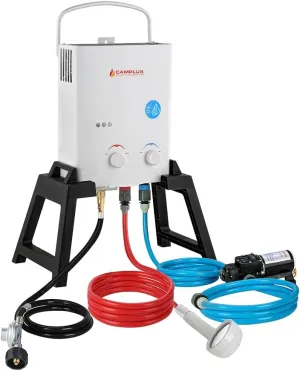 CAMPLUX 1.32 GPM Outdoor Portable Propane Gas Camping Shower Kits with Pump Pack Kits