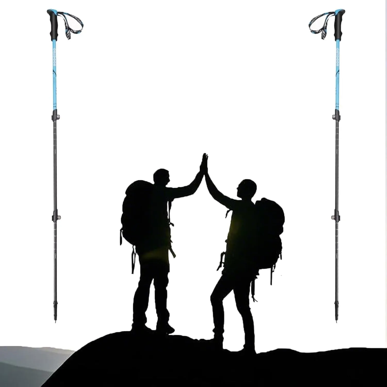 Carbon Fiber Telescopic Hiking Poles (Set of 2), Lightweight, Adjustable, Your Ideal Trail Companions!