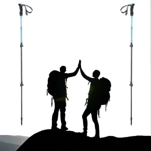 Carbon Fiber Telescopic Hiking Poles (Set of 2), Lightweight, Adjustable, Your Ideal Trail Companions!