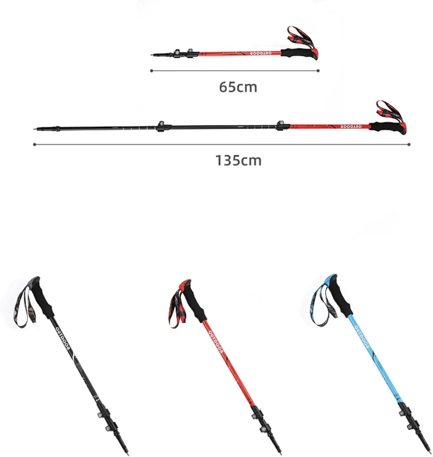 Carbon Fiber Telescopic Hiking Poles (Set of 2), Lightweight, Adjustable, Your Ideal Trail Companions!